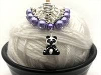 Panda Bear Stitch Marker Set for Knitters- Zoo Animal