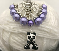 Panda Bear Stitch Marker Set for Knitters- Zoo Animal