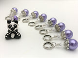 Panda Bear Stitch Marker Set for Knitters- Zoo Animal