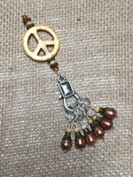 Maize Peace Sign Stitch Marker Set , Stitch Markers - Jill's Beaded Knit Bits, Jill's Beaded Knit Bits
 - 5