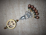 Maize Peace Sign Stitch Marker Set , Stitch Markers - Jill's Beaded Knit Bits, Jill's Beaded Knit Bits
 - 3