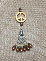 Maize Peace Sign Stitch Marker Set , Stitch Markers - Jill's Beaded Knit Bits, Jill's Beaded Knit Bits
 - 6