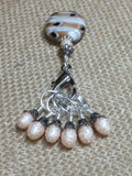 Peaches & Cream Stitch Marker Set , Stitch Markers - Jill's Beaded Knit Bits, Jill's Beaded Knit Bits
 - 2