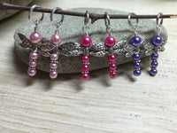 Pearl Dragonfly Stitch Markers , Stitch Markers - Jill's Beaded Knit Bits, Jill's Beaded Knit Bits
 - 1