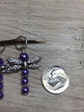 Pearl Dragonfly Stitch Markers , Stitch Markers - Jill's Beaded Knit Bits, Jill's Beaded Knit Bits
 - 6