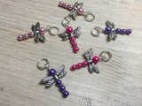 Pearl Dragonfly Stitch Markers , Stitch Markers - Jill's Beaded Knit Bits, Jill's Beaded Knit Bits
 - 7