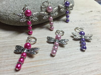 Pearl Dragonfly Stitch Markers , Stitch Markers - Jill's Beaded Knit Bits, Jill's Beaded Knit Bits
 - 3