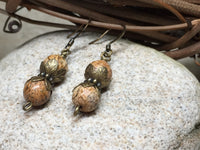 Picture Jasper Stone Earrings , jewelry - Jill's Beaded Knit Bits, Jill's Beaded Knit Bits
 - 4