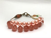 Pineapple Peach Abacus Knitting Row Counter Bracelet