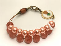 Pineapple Peach Abacus Knitting Row Counter Bracelet