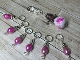 Pink Angel Stitch Marker Set , Stitch Markers - Jill's Beaded Knit Bits, Jill's Beaded Knit Bits
 - 8