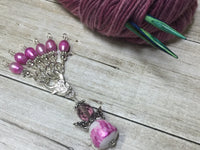 Pink Angel Stitch Marker Set , Stitch Markers - Jill's Beaded Knit Bits, Jill's Beaded Knit Bits
 - 1