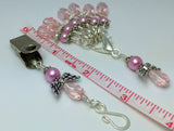 Pink Angels Portuguese Knit Pin & Stitch Marker Gift Set , Portugese Knitting Pin - Jill's Beaded Knit Bits, Jill's Beaded Knit Bits
 - 4