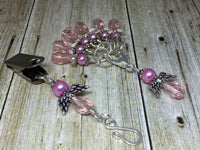 Pink Angels Portuguese Knit Pin & Stitch Marker Gift Set , Portugese Knitting Pin - Jill's Beaded Knit Bits, Jill's Beaded Knit Bits
 - 3