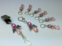 Pink Angels Portuguese Knit Pin & Stitch Marker Gift Set , Portugese Knitting Pin - Jill's Beaded Knit Bits, Jill's Beaded Knit Bits
 - 4