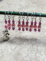 Pink Cat Stitch Marker Set , Stitch Markers - Jill's Beaded Knit Bits, Jill's Beaded Knit Bits
 - 3