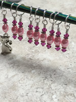 Pink Cat Stitch Marker Set , Stitch Markers - Jill's Beaded Knit Bits, Jill's Beaded Knit Bits
 - 4