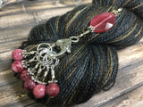 Pink & Smokey Quartz Stitch Marker Set , Stitch Markers - Jill's Beaded Knit Bits, Jill's Beaded Knit Bits
 - 3