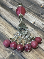 Pink & Smokey Quartz Stitch Marker Set , Stitch Markers - Jill's Beaded Knit Bits, Jill's Beaded Knit Bits
 - 9