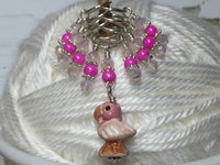 Pink Flamingo Stitch Marker Set , Stitch Markers - Jill's Beaded Knit Bits, Jill's Beaded Knit Bits
 - 11