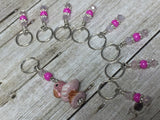Pink Flamingo Stitch Marker Set , Stitch Markers - Jill's Beaded Knit Bits, Jill's Beaded Knit Bits
 - 5