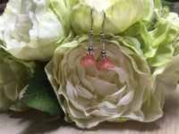 Pink Flower Dangle Earrings , Jewelry - Jill's Beaded Knit Bits, Jill's Beaded Knit Bits
 - 5