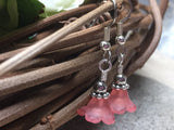 Pink Flower Dangle Earrings , Jewelry - Jill's Beaded Knit Bits, Jill's Beaded Knit Bits
 - 7