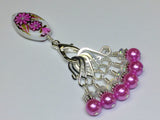 Pink Flower Stitch Marker Holder & Open Hook Removable Stitch Markers for Knit & Crochet , Stitch Markers - Jill's Beaded Knit Bits, Jill's Beaded Knit Bits
 - 7