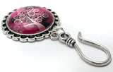 Pink Tree of Life Magnetic Knitting Pin for Portuguese Knitting