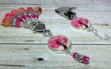 Pink Tree Portuguese Knitting Pin & Stitch Marker Gift Set , Portugese Knitting Pin - Jill's Beaded Knit Bits, Jill's Beaded Knit Bits
 - 5