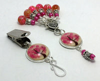 Pink Tree Portuguese Knitting Pin & Stitch Marker Gift Set , Portugese Knitting Pin - Jill's Beaded Knit Bits, Jill's Beaded Knit Bits
 - 2