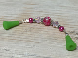 Pink Beaded Point Protector- Stitch Holder , stitch holder - Jill's Beaded Knit Bits, Jill's Beaded Knit Bits
 - 4