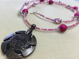 Pink Beaded Yarn Cutter Necklace , Jewelry - Jill's Beaded Knit Bits, Jill's Beaded Knit Bits
 - 1