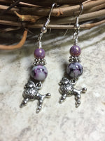 Beaded Poodle Earrings , jewelry - Jill's Beaded Knit Bits, Jill's Beaded Knit Bits
 - 2