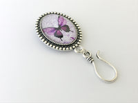 MAGNETIC Purple Butterfly Portuguese Knitting Pin