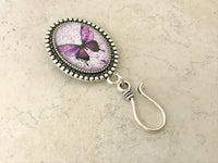 MAGNETIC Purple Butterfly Portuguese Knitting Pin