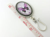 MAGNETIC Purple Butterfly Portuguese Knitting Pin