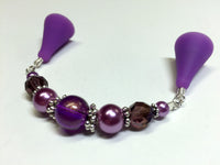 Purple Glitter Beaded Point Protector Tip Cover , stitch holder - Jill's Beaded Knit Bits, Jill's Beaded Knit Bits
 - 6