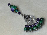 Purple & Green Stitch Marker Set with Clip Holder , Stitch Markers - Jill's Beaded Knit Bits, Jill's Beaded Knit Bits
 - 3