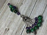 Purple & Green Stitch Marker Set with Clip Holder , Stitch Markers - Jill's Beaded Knit Bits, Jill's Beaded Knit Bits
 - 7