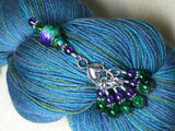 Purple & Green Stitch Marker Set with Clip Holder , Stitch Markers - Jill's Beaded Knit Bits, Jill's Beaded Knit Bits
 - 2
