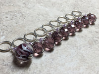 Purple Lamp Work Beaded Stitch Marker Set , Stitch Markers - Jill's Beaded Knit Bits, Jill's Beaded Knit Bits
 - 4