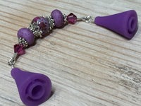 Purple Speckle Beaded Stitch Holder Point Protector , stitch holder - Jill's Beaded Knit Bits, Jill's Beaded Knit Bits
 - 3