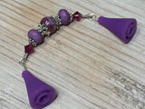 Purple Speckle Beaded Stitch Holder Point Protector , stitch holder - Jill's Beaded Knit Bits, Jill's Beaded Knit Bits
 - 5