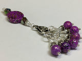 Purple Speckled Stitch Marker Holder Set , Stitch Markers - Jill's Beaded Knit Bits, Jill's Beaded Knit Bits
 - 4