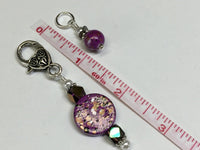 Purple Speckled Stitch Marker Holder Set , Stitch Markers - Jill's Beaded Knit Bits, Jill's Beaded Knit Bits
 - 7