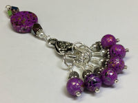 Purple Speckled Stitch Marker Holder Set , Stitch Markers - Jill's Beaded Knit Bits, Jill's Beaded Knit Bits
 - 9