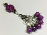 Purple Speckled Stitch Marker Holder Set , Stitch Markers - Jill's Beaded Knit Bits, Jill's Beaded Knit Bits
 - 2