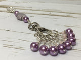 KnittingBag Stitch Marker Lanyard- PurpleStripes , Stitch Markers - Jill's Beaded Knit Bits, Jill's Beaded Knit Bits
 - 5