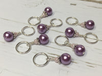 KnittingBag Stitch Marker Lanyard- PurpleStripes , Stitch Markers - Jill's Beaded Knit Bits, Jill's Beaded Knit Bits
 - 7